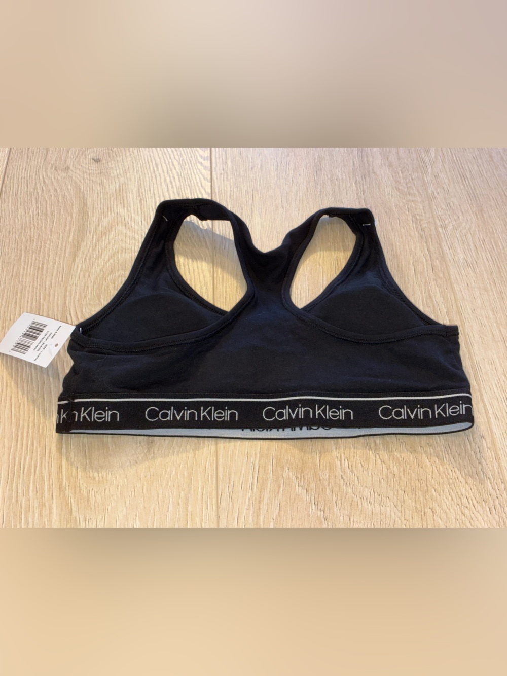 Calvin Klein Black Racerback Swim Sports Bra